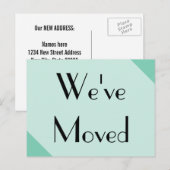 Carte Postale Faire-part Nouvelle adresse déplacée (Devant / Derrière)