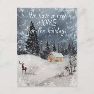 Carte Postale Faire-part Nouvelle adresse des vacances à la maison Avis de