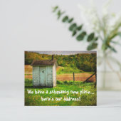 Carte Postale Faire-part Nouvelle Adresse Drôle Nous Avons Déménagé (Debout devant)