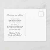 Carte Postale Faire-part Nouvelle adresse en métal doré Eucalyptus vert (Dos)