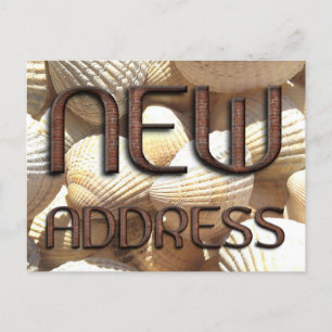 Carte Postale Faire-part Nouvelle adresse Funny Pierre briques Typographie