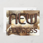 Carte Postale Faire-part Nouvelle adresse Funny Pierre briques Typographie (Devant / Derrière)