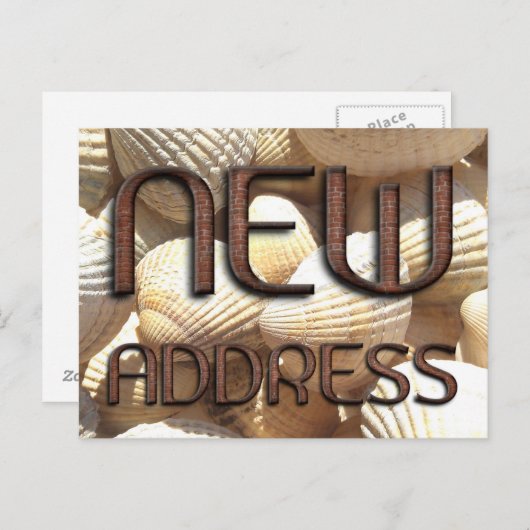 Carte Postale Faire-part Nouvelle adresse Funny Pierre briques Typographie (Devant / Derrière)