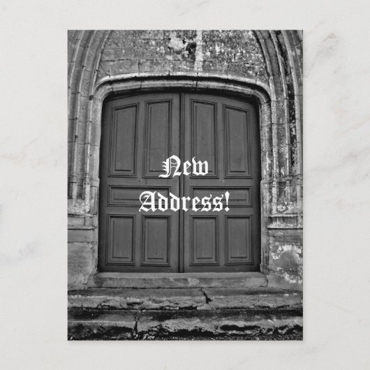 Carte Postale Faire-part Nouvelle adresse gothique (Devant)