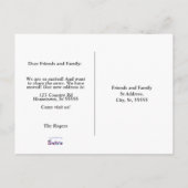 Carte Postale Faire-part Nouvelle Adresse | Maison de Campagne Bleue Porte  (Dos)