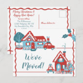 Carte Postale Faire-part Nouvelle Adresse Maison Vacances Nous Avons Déplac (Devant / Derrière)