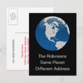 Carte Postale Faire-part Nouvelle adresse même planète (Devant / Derrière)