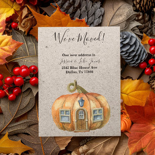Carte Postale Faire-part Nouvelle adresse Message Déménagement Thanksgiving