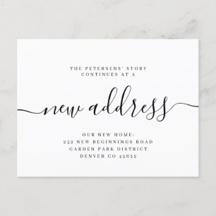 Carte Postale Faire-part Nouvelle adresse moderne nous avons déménagé démén