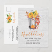 Carte Postale Faire-part Nouvelle adresse Nous avons déplacé le Citrouille  (Devant / Derrière)