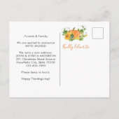 Carte Postale Faire-part Nouvelle adresse Nous avons déplacé le Citrouille  (Dos)