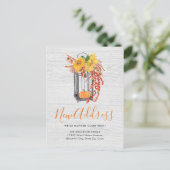 Carte Postale Faire-part Nouvelle adresse Nous avons déplacé le Citrouille  (Debout devant)