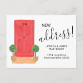 Carte Postale Faire-part Nouvelle adresse Porte Rouge (Devant)