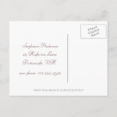 Carte Postale Faire-part Nouvelle adresse Sépia, simple (Dos)