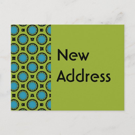 Carte Postale Faire-part Nouvelle adresse Turquoise Green (Devant)
