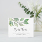 Carte Postale Faire-part Nouvelle Adresse Verdure (Debout devant)