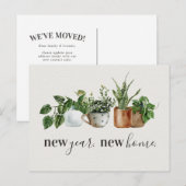 Carte Postale Faire-part Nouvelle Année Nouvelle Maison Annonce de Déménage (Devant / Derrière)