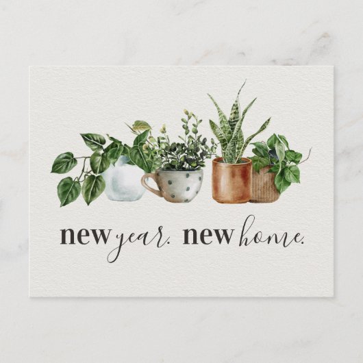 Carte Postale Faire-part Nouvelle Année Nouvelle Maison Annonce de Déménage (Devant)