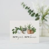 Carte Postale Faire-part Nouvelle Année Nouvelle Maison Annonce de Déménage (Debout devant)