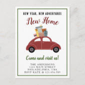 Carte Postale Faire-part Nouvelle Année Nouvelles Aventures Nouvelle Maison (Devant)