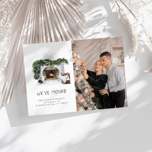 Carte Postale Faire-part Nouvelle annonce de déménagement de maison familia