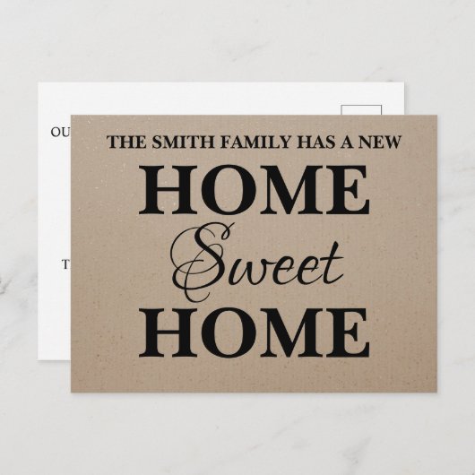 Carte Postale Faire-part Nouvelle annonce de déménagement pour la nouvelle  (Devant / Derrière)