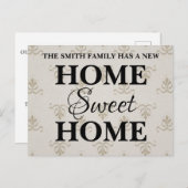 Carte Postale Faire-part Nouvelle annonce de déménagement pour la nouvelle (Devant / Derrière)