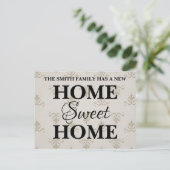 Carte Postale Faire-part Nouvelle annonce de déménagement pour la nouvelle (Debout devant)