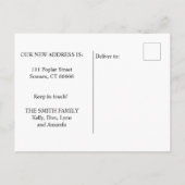 Carte Postale Faire-part Nouvelle annonce de déménagement pour la nouvelle  (Dos)