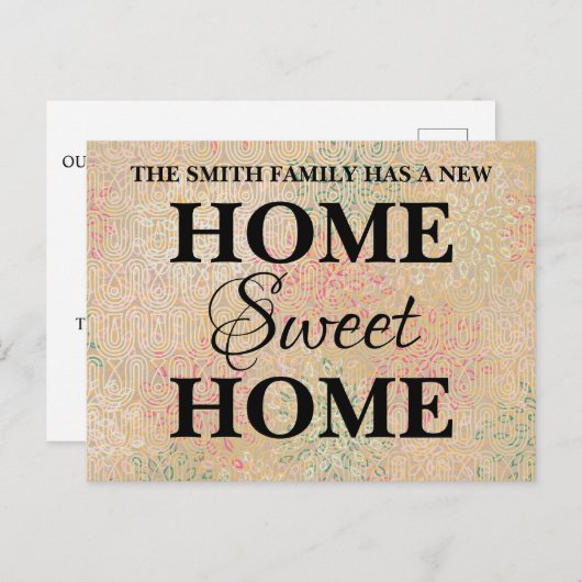 Carte Postale Faire-part Nouvelle annonce de déménagement pour la nouvelle (Devant / Derrière)