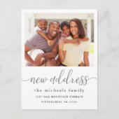 Carte Postale Faire-part Nouvelle calligraphie d'adresse Photo Changement d (Devant)