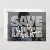 Carte Postale Faire-part Nouvelle date de mariage essayez à nouveau enregis (Devant / Derrière)