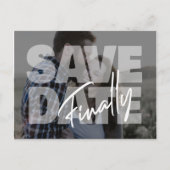 Carte Postale Faire-part Nouvelle date mariage photo moderne enregistrer la (Devant)