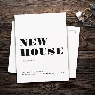 Carte Postale Faire-part NOUVELLE MAISON ACCUEIL Simple Moderne Minimalist
