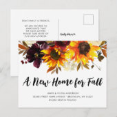 Carte Postale Faire-part Nouvelle maison Adresse de saison d'automne Boho S (Devant / Derrière)