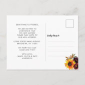 Carte Postale Faire-part Nouvelle maison Adresse de saison d'automne Boho S (Dos)