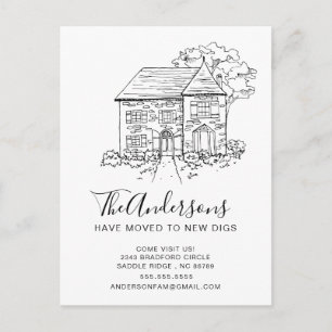 Carte Postale Faire-part Nouvelle Maison   Annonce de déménagement