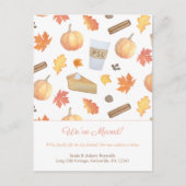 Carte Postale Faire-part Nouvelle Maison Aquarelle Moderne Choses d'Automne (Devant)