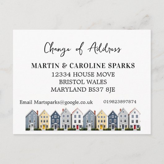 Carte Postale Faire-part Nouvelle maison Changement d'adresse nouvelle mais (Devant)