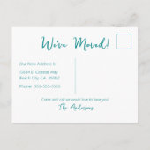 Carte Postale Faire-part Nouvelle maison côtière disparue Vague sur la plag (Dos)