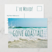 Carte Postale Faire-part Nouvelle Maison Côtière Je Déménage (Devant / Derrière)