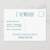 Carte Postale Faire-part Nouvelle Maison Côtière Je Déménage (Dos)