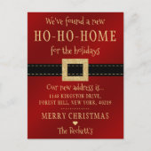 Carte Postale Faire-part Nouvelle Maison Ho Ho Pour Les Vacances Déménageme (Devant)