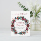 Carte Postale Faire-part Nouvelle maison Joyeux Noël vacances déménagement (Debout devant)