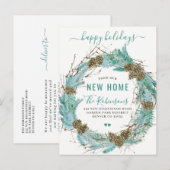 Carte Postale Faire-part Nouvelle maison Joyeux vacances déménagement (Devant / Derrière)