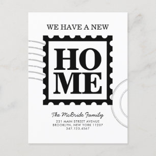 Carte Postale Faire-part Nouvelle Maison moderne Timbre Postage Nous avons 