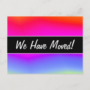 Carte Postale Faire-part Nouvelle Maison ; motif amusant multicolore sembla