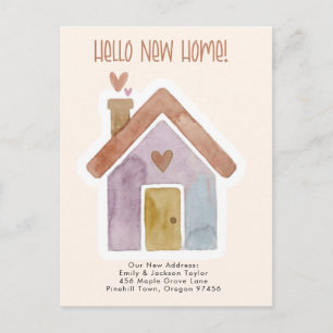 Carte Postale Faire-part Nouvelle Maison - Nouvelle Adresse Mignonne Porte