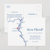 Carte Postale Faire-part Nouvelle maison Ogunquit Maine Map (Devant / Derrière)