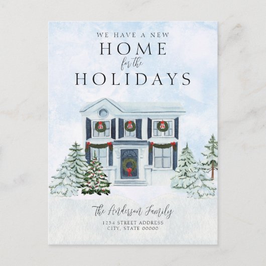 Carte Postale Faire-part Nouvelle maison où nous avons déménagé pour Noël v (Devant)